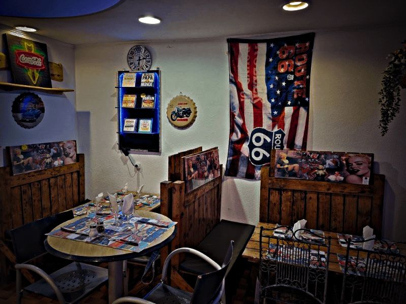 Ambiance vintage du snack